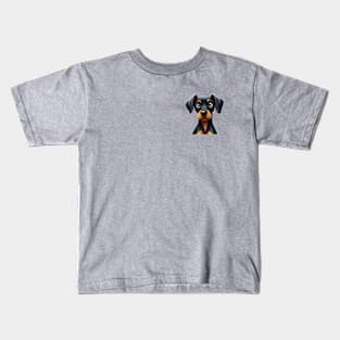 Small Version - Doberman Pinscher Adventure Companion Kids T-Shirt